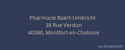 Pharmacie Baert-Umbricht