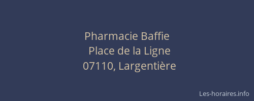Pharmacie Baffie