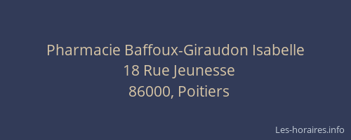 Pharmacie Baffoux-Giraudon Isabelle
