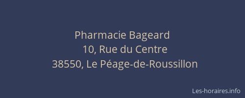 Pharmacie Bageard