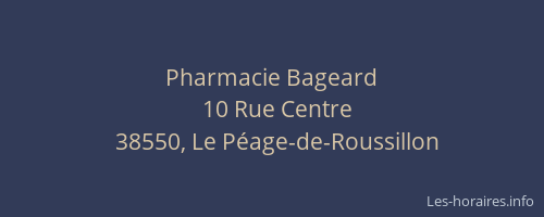 Pharmacie Bageard