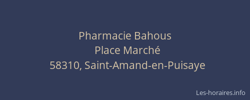 Pharmacie Bahous