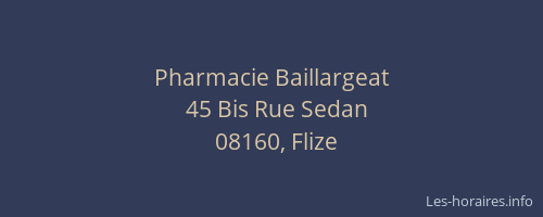 Pharmacie Baillargeat