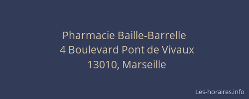 Pharmacie Baille-Barrelle
