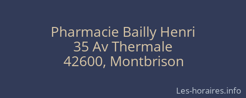 Pharmacie Bailly Henri