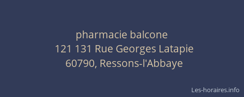 pharmacie balcone