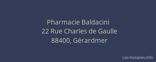 Pharmacie Baldacini