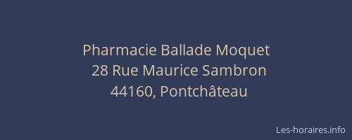 Pharmacie Ballade Moquet