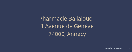 Pharmacie Ballaloud