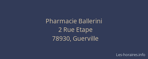 Pharmacie Ballerini