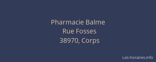 Pharmacie Balme