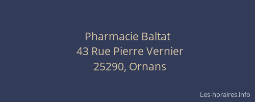 Pharmacie Baltat