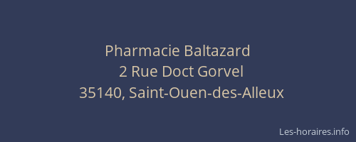 Pharmacie Baltazard