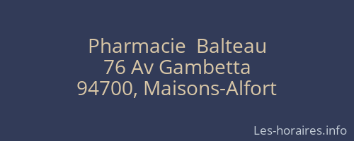 Pharmacie  Balteau