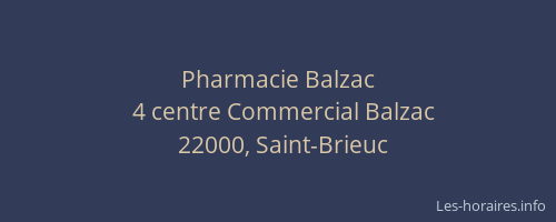 Pharmacie Balzac