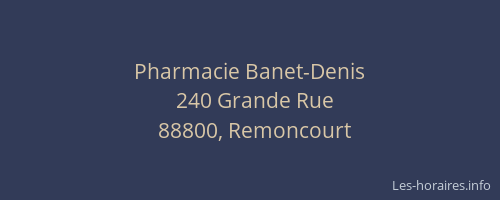 Pharmacie Banet-Denis