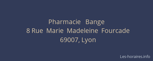 Pharmacie   Bange