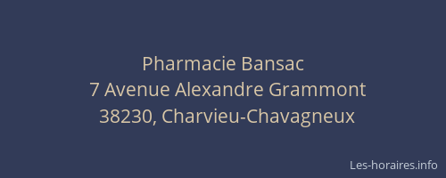Pharmacie Bansac