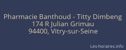 Pharmacie Banthoud - Titty Dimbeng