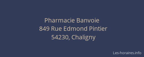 Pharmacie Banvoie