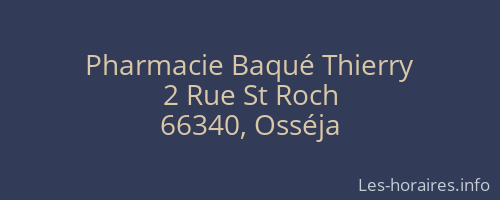 Pharmacie Baqué Thierry
