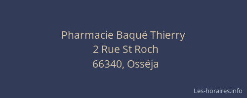 Pharmacie Baqué Thierry
