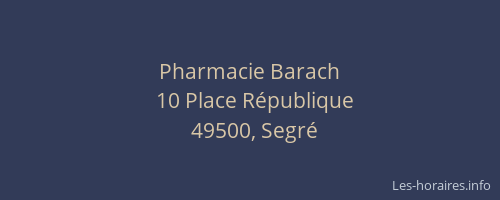 Pharmacie Barach