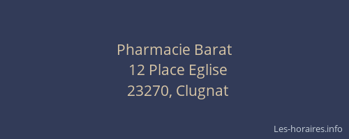 Pharmacie Barat