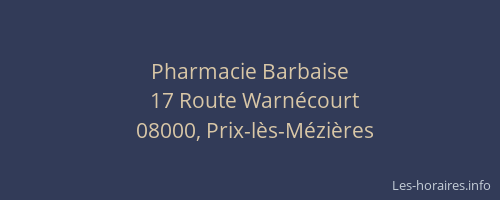 Pharmacie Barbaise