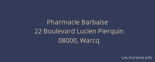 Pharmacie Barbaise