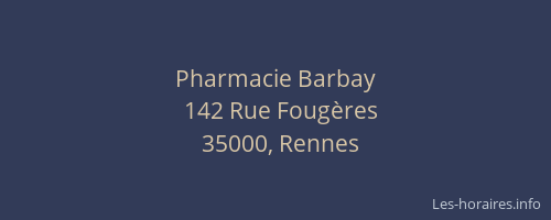 Pharmacie Barbay