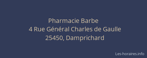 Pharmacie Barbe