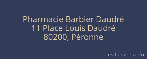 Pharmacie Barbier Daudré