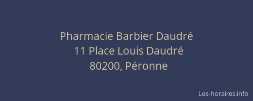 Pharmacie Barbier Daudré