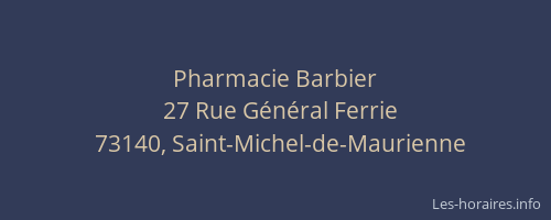 Pharmacie Barbier