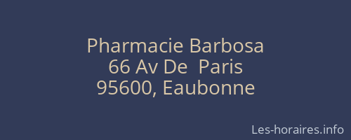 Pharmacie Barbosa