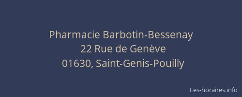 Pharmacie Barbotin-Bessenay