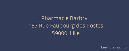 Pharmacie Barbry