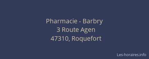 Pharmacie - Barbry