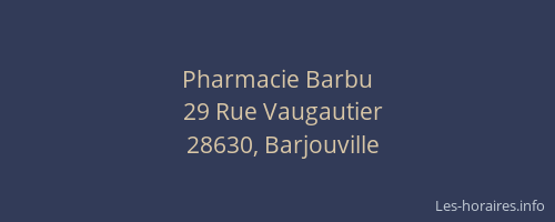 Pharmacie Barbu