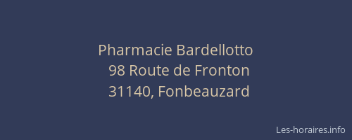 Pharmacie Bardellotto