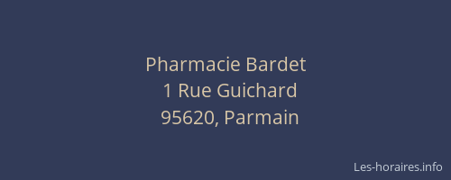Pharmacie Bardet