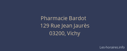 Pharmacie Bardot