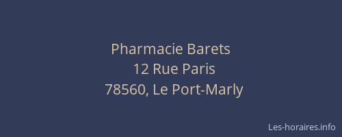 Pharmacie Barets