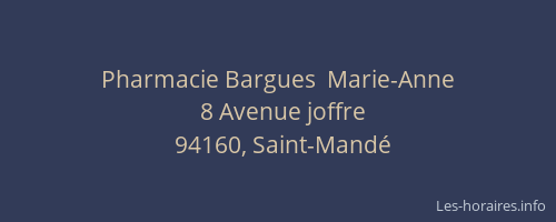 Pharmacie Bargues  Marie-Anne