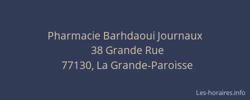 Pharmacie Barhdaoui Journaux