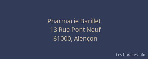 Pharmacie Barillet