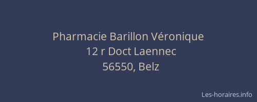 Pharmacie Barillon Véronique