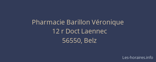 Pharmacie Barillon V&eacute;ronique