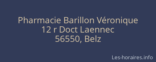 Pharmacie Barillon Véronique